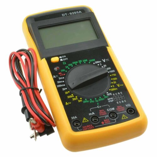 Alternative view of DT9205A Digital Multimeter Voltmeter Ohmmeter Ammeter Capacitance Tester (noBattery!!)