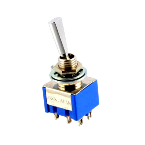 Alternative view of Mini 6A 125VAC SPDT MTS-102 3 Pin 2 Position On-on Toggle Switch