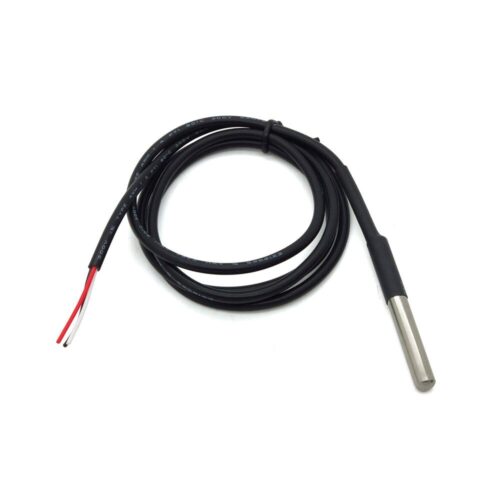 Alternative view of DS18b20 temperature probe sensor