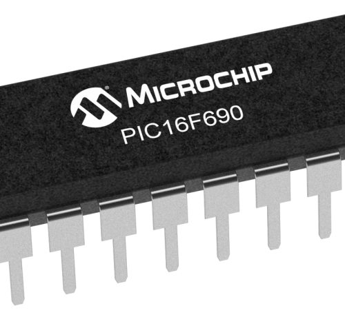 Alternative view of PIC16F690-I/P