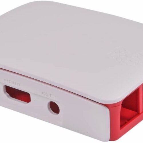 Alternative view of Raspberry Pi Case 3B, B+ only Red/White