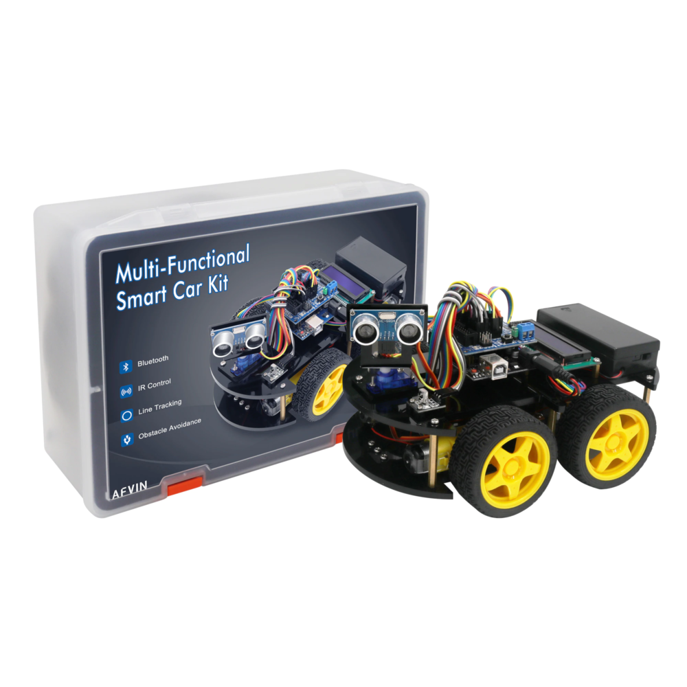 Multi Functional Smart Car Robot Kit Yellow Starter Beginner Kit