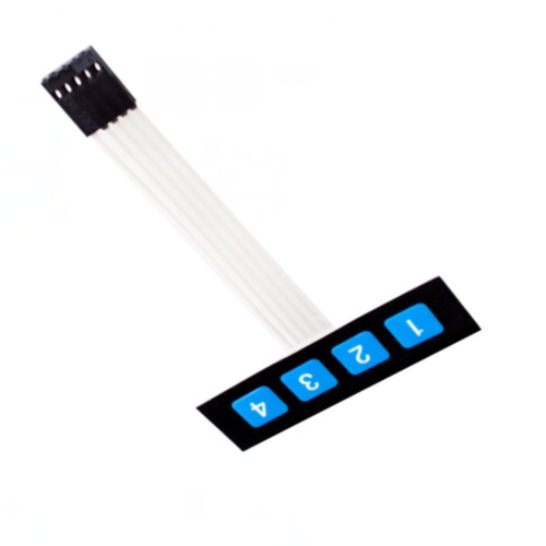 Alternative view of 1x4 4 Key Matrix Membrane Switch Keypad Keyboard Control Panel SCM Extended Keyboard Super Slim for Arduino