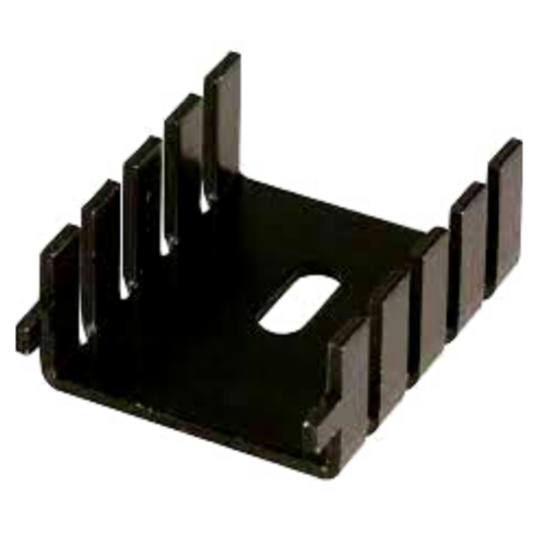 Alternative view of Heat sink aluminum U Shaped Black 13*13*19mm