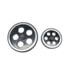 Metal Rubber Robot wheels Pair