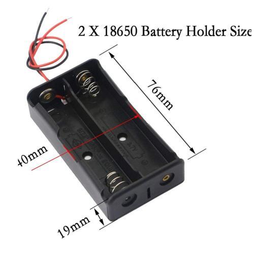 2 x 18650 Battery holder Case